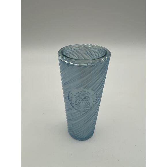 Starbucks Metallic Baby Blue 2024 Key Chain Ornament Tumbler Cold Cup 4” - Picture 3 of 9
